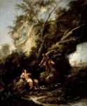 Magnasco, Alessandro; Peruzzini, Antonio Francesco - Landscape with the Temptation of Christ